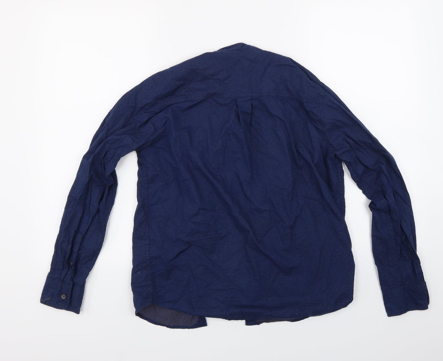 H&M Girls Blue Spotted  Basic Button-Up Size 12-13 Years