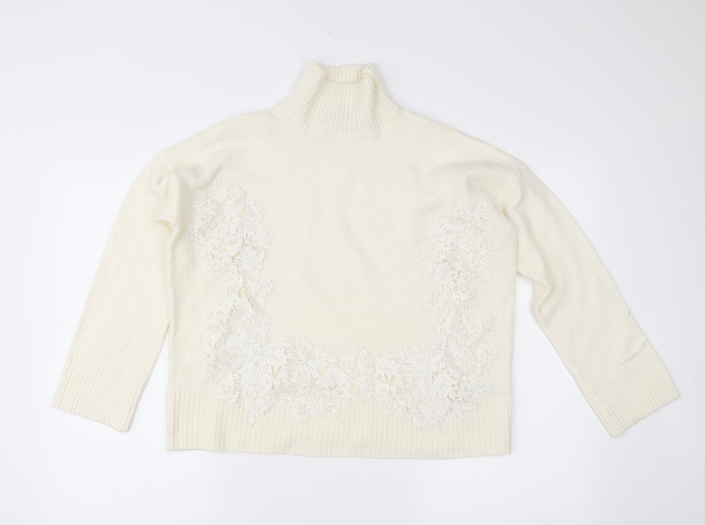 Marks and Spencer Womens Ivory  Knit Pullover Jumper Size M