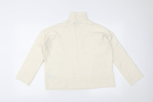 Marks and Spencer Womens Ivory  Knit Pullover Jumper Size M