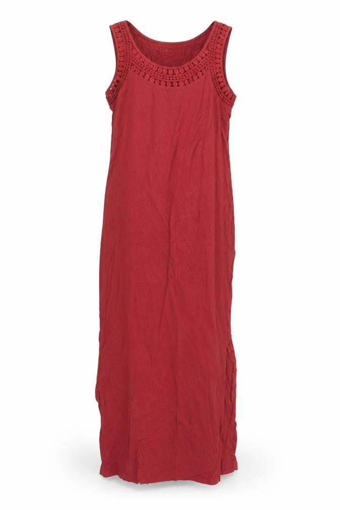 Front view of Oasis women’s red jersey maxi, size XS