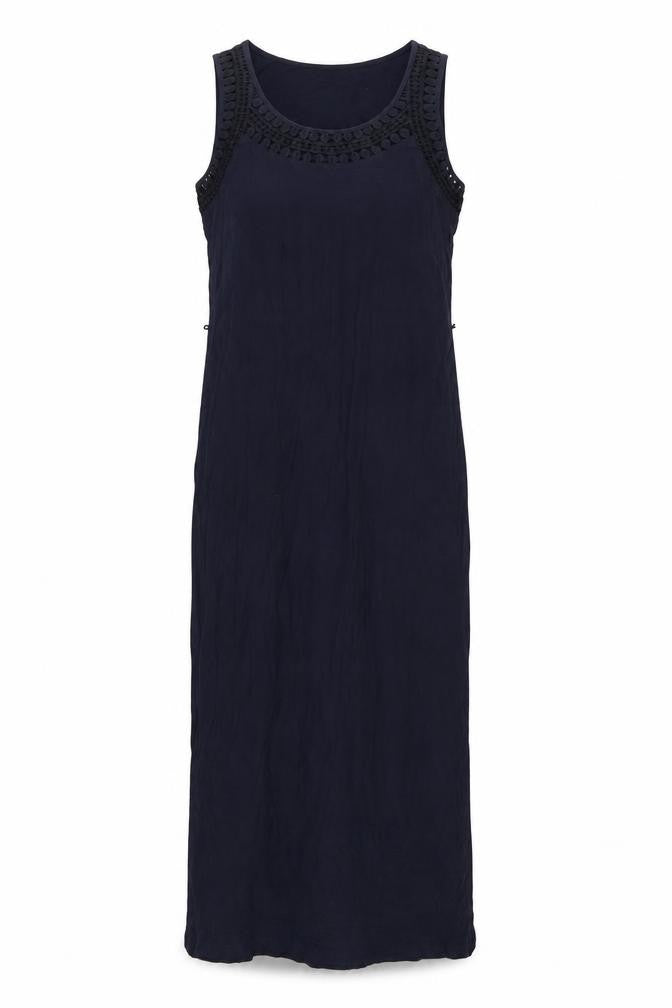 Front view of Oasis women’s blue jersey maxi, size XS