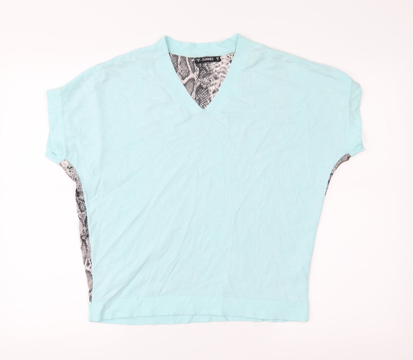 Dunnes Stores Womens Green Animal Print  Basic Blouse Size M