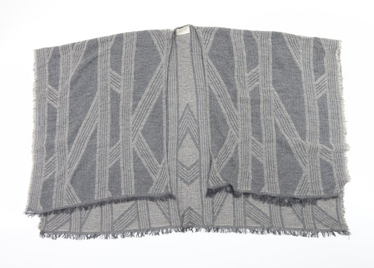 I Love my moment Womens Grey Geometric Knit Jacket  One Size