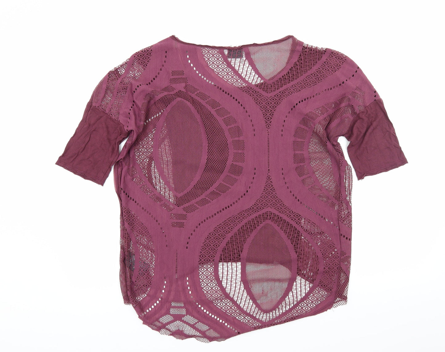 Sparkle & Fade Womens Purple   Basic T-Shirt Size M
