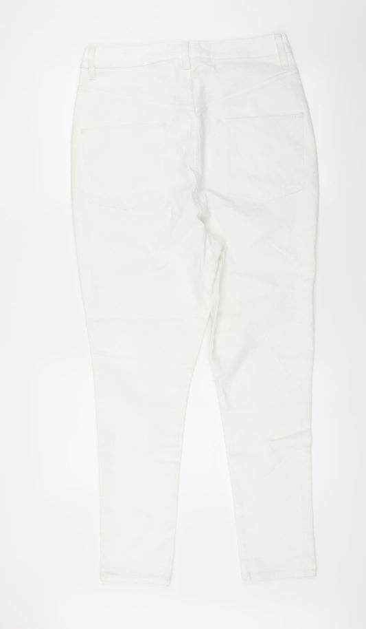 Preworn Womens White  Denim Straight Jeans Size 32 in L27 in
