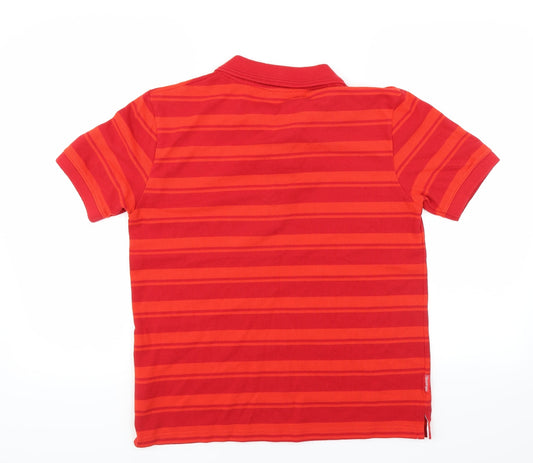 Slazenger Mens Red Striped   Polo Size S