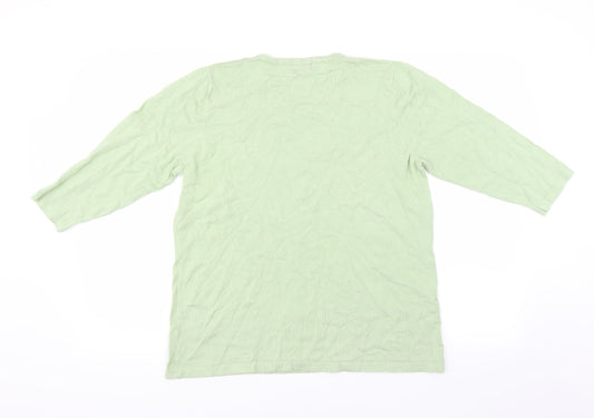text Womens Green   Pullover Jumper Size L
