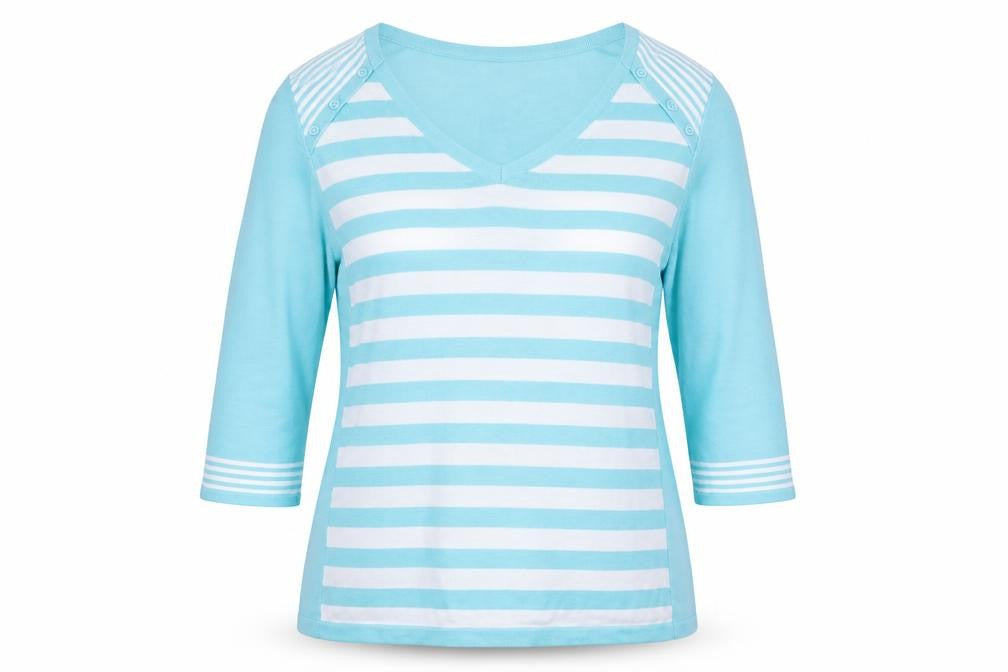 Front view of Collection L women’s blue jumper, size UK 20
