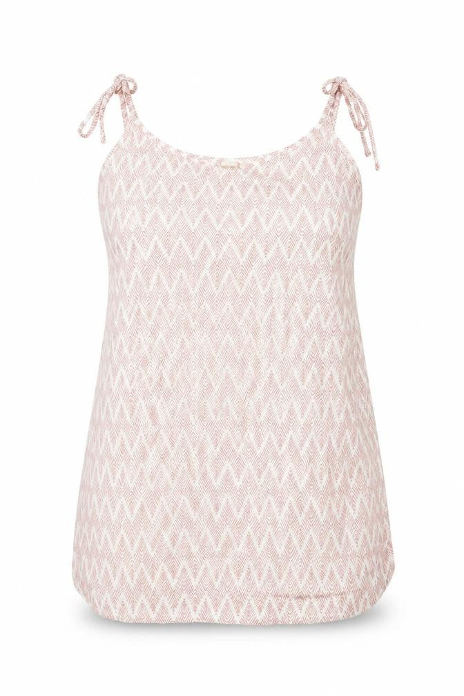 Front view of H&M women’s pink basic blouse, size UK 10