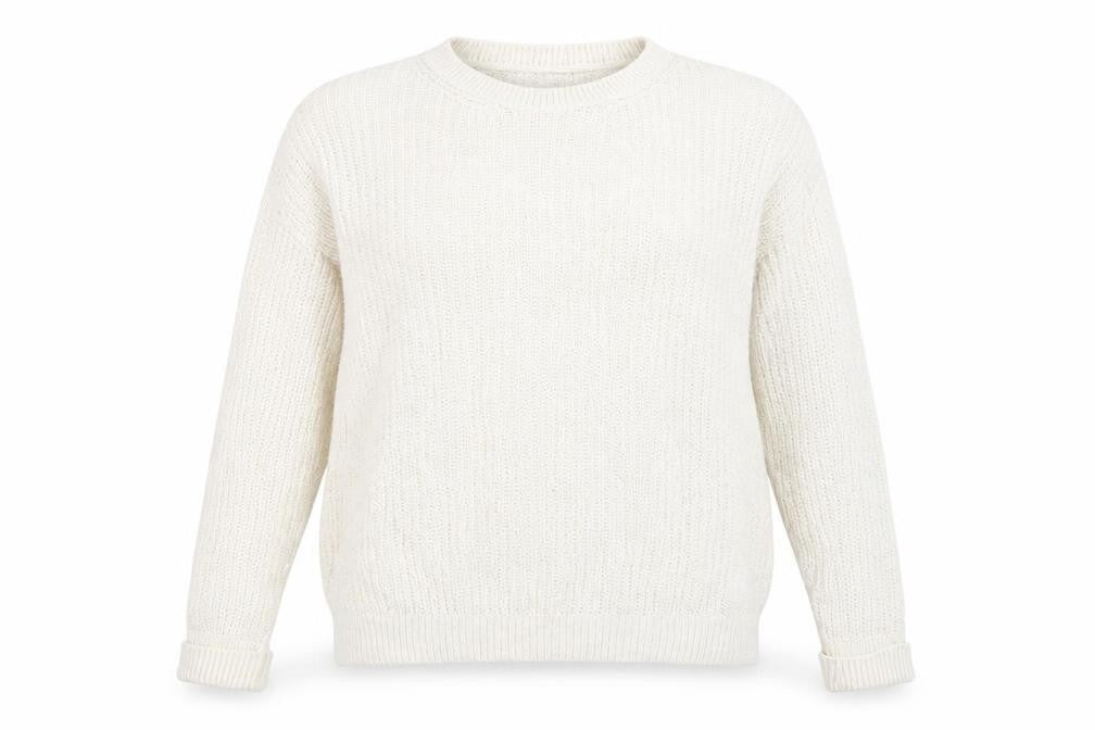 Front view of Topshop women’s yellow jumper, size UK 6