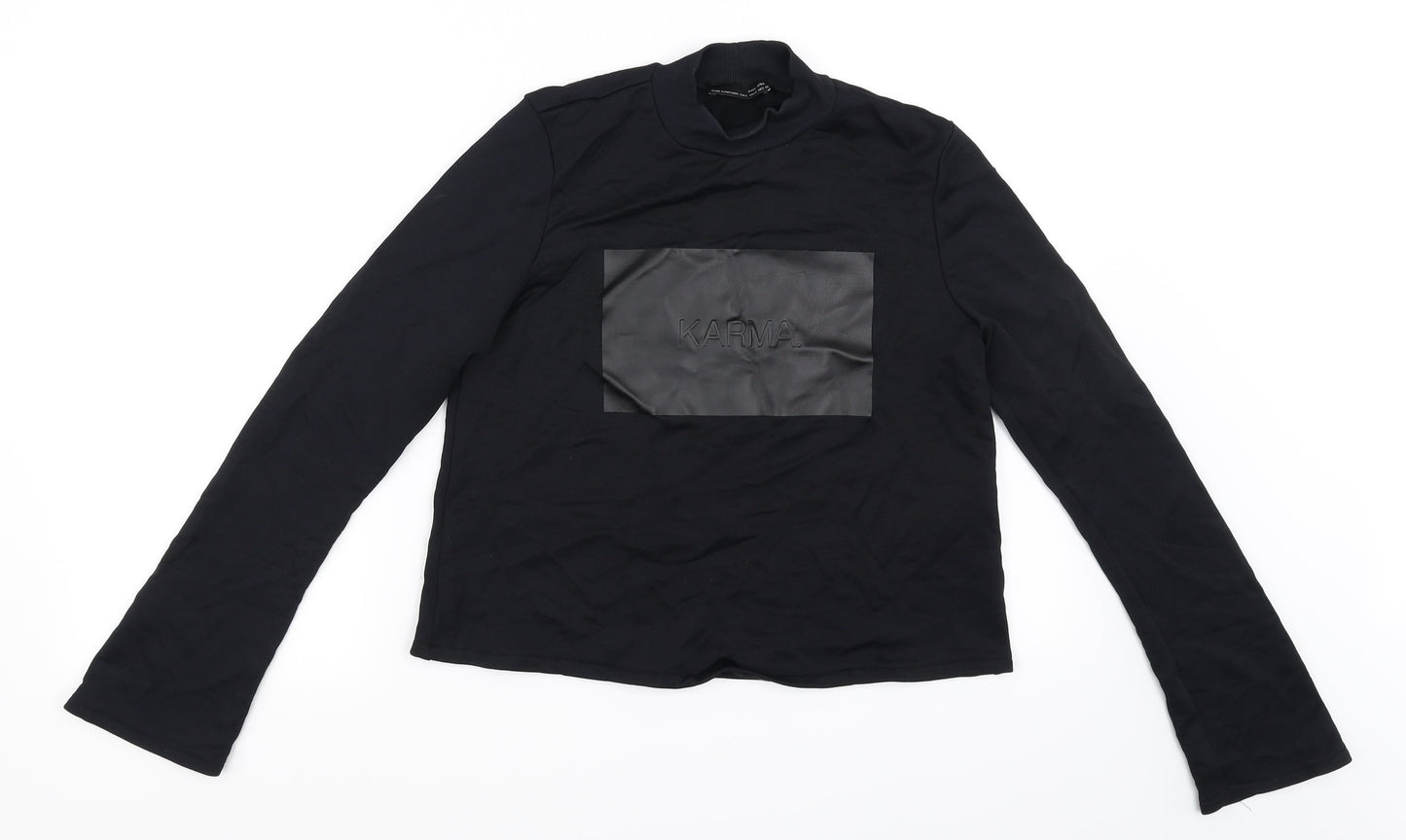 zara W&B Womens Black   Pullover Jumper Size 6