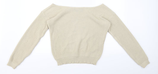 pearl knitwear Womens Beige   Pullover Jumper Size XS