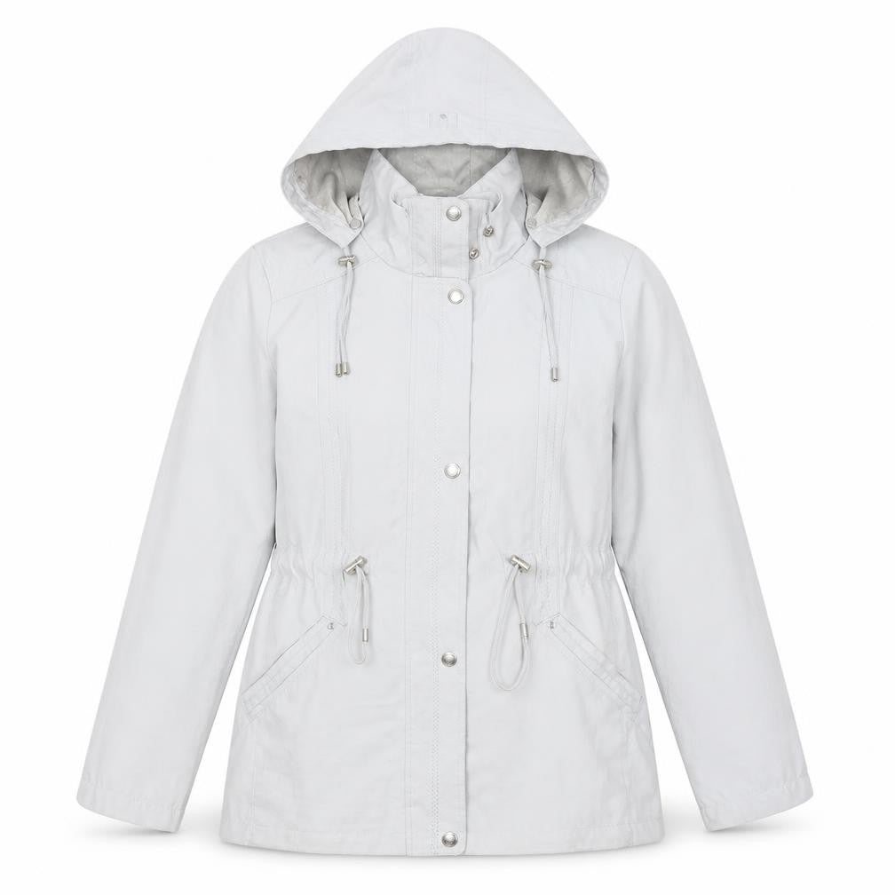 Front view of Bonmarché women’s grey jacket coat, size S
