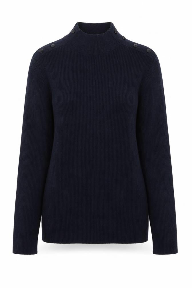 Front view of Debenhams women’s blue jumper, size UK 10