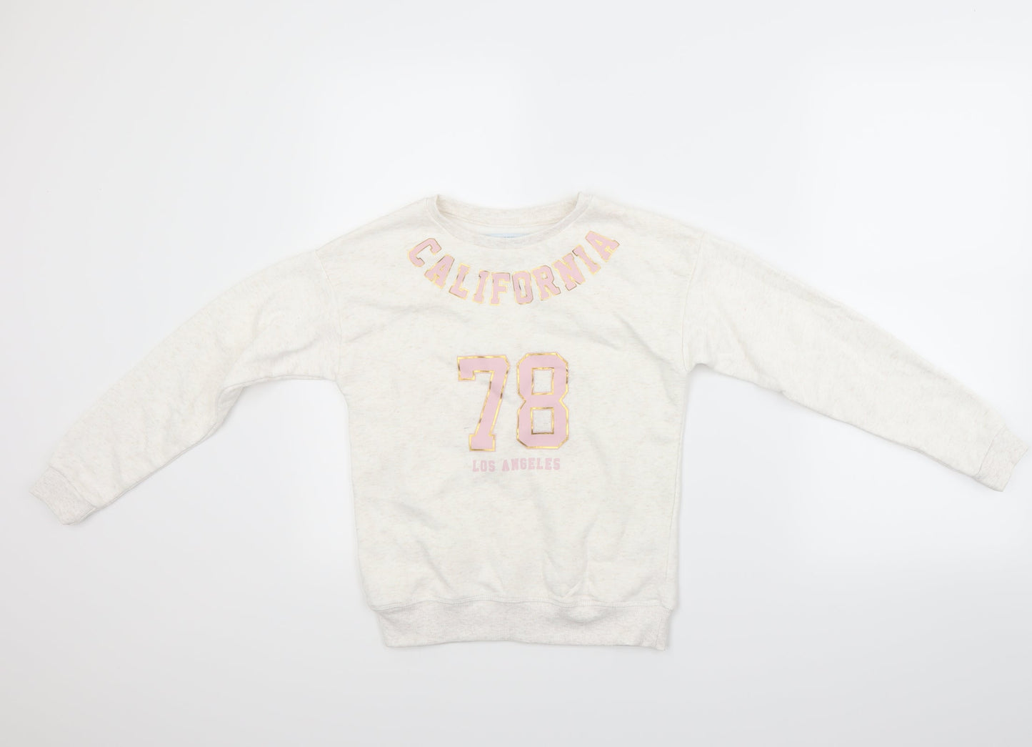 Primark Girls White   Pullover Sweatshirt Size 9-10 Years  - California