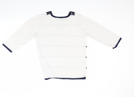 Fay Louise Womens Ivory   Pullover Jumper Size M