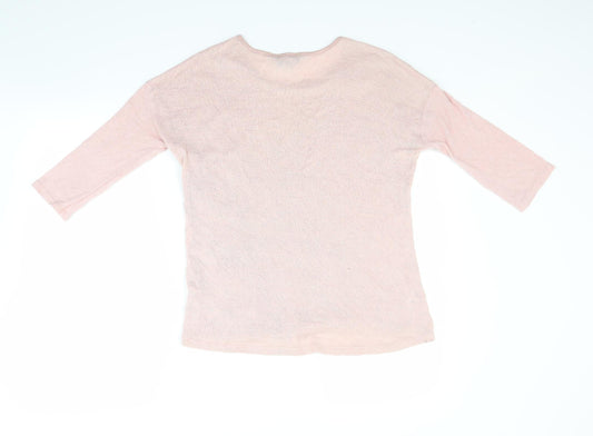 Dorothy Perkins Womens Pink Floral  Pullover Jumper Size 10