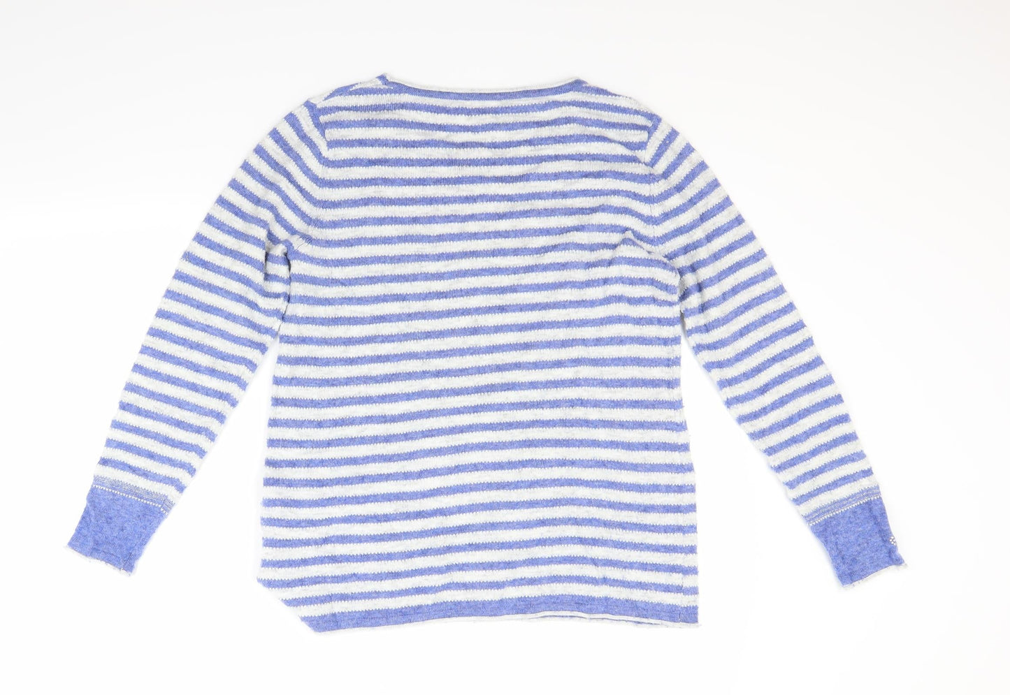 Preworn Womens Blue Striped  Pullover Jumper Size M