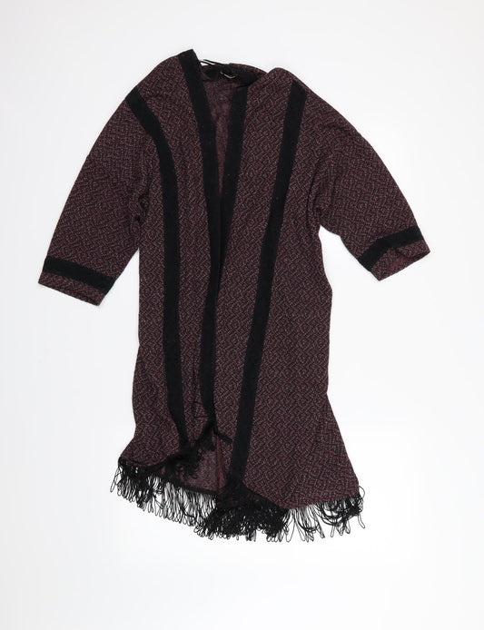 Miss Selfridge Womens Red  Knit Cardigan Jumper Size 8
