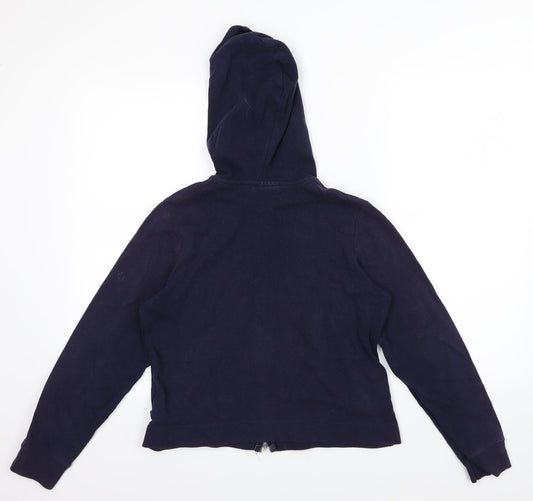 Active Womens Blue  Jersey Full Zip Hoodie Size 14