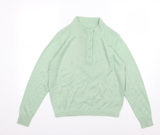 Damart Womens Green  Knit Pullover Jumper Size 10