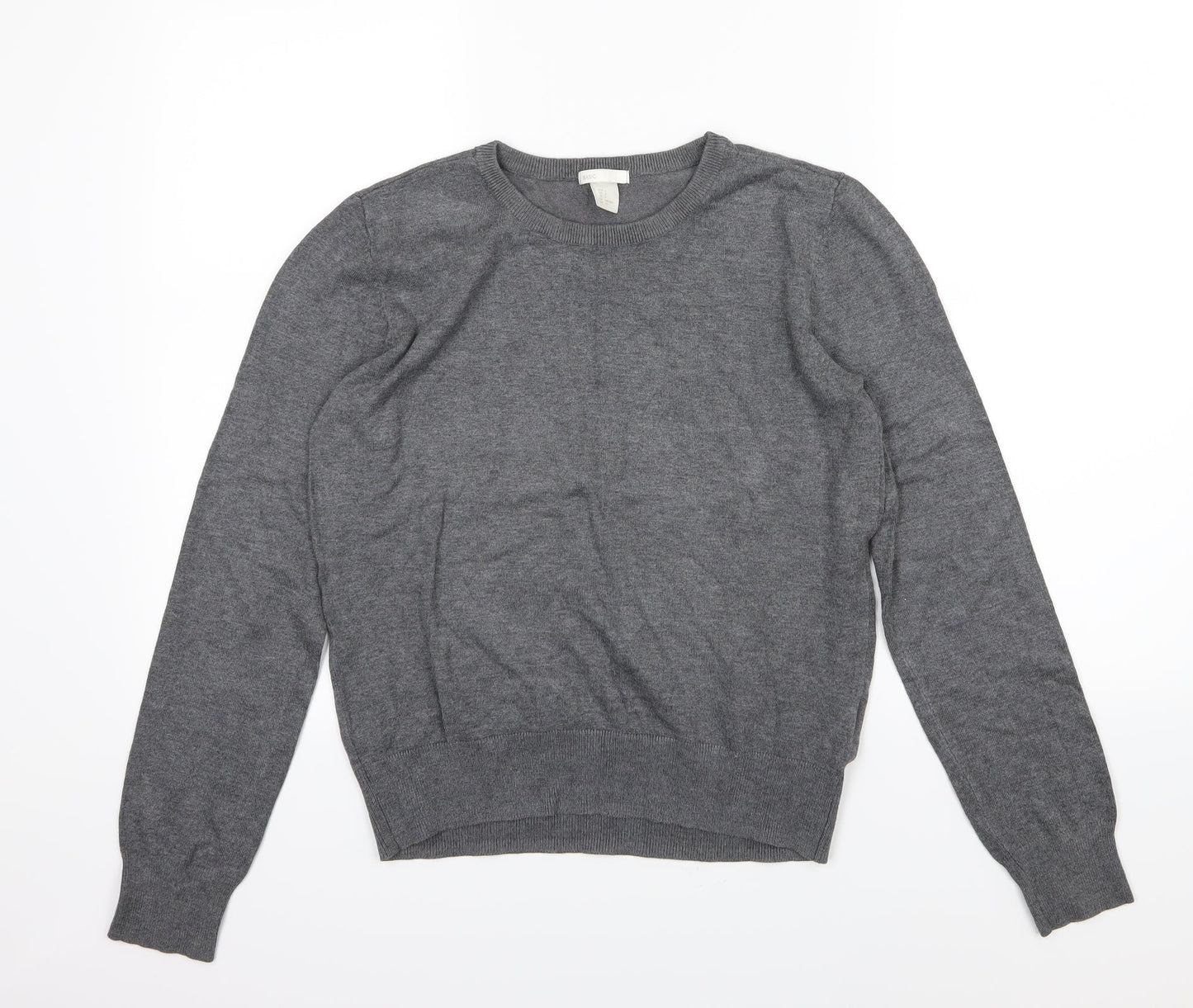 H&M Womens Grey  Knit Pullover Jumper Size S