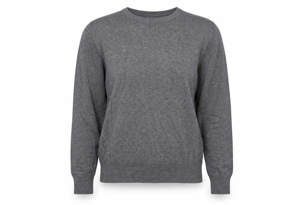 Front view of H&M women’s grey knit jumper, size S