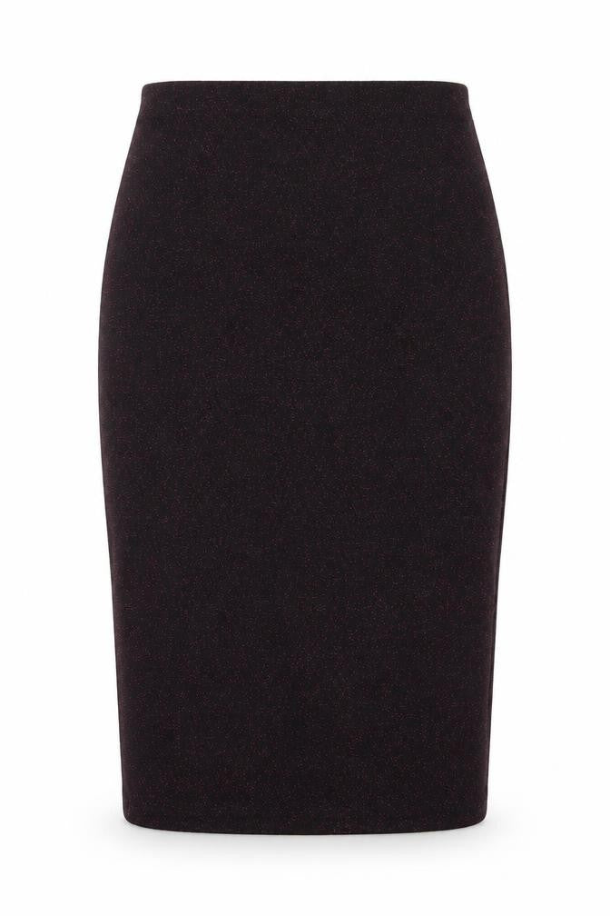 Front view of Dorothy Perkins women’s purple straight & pencil skirt, size UK 6