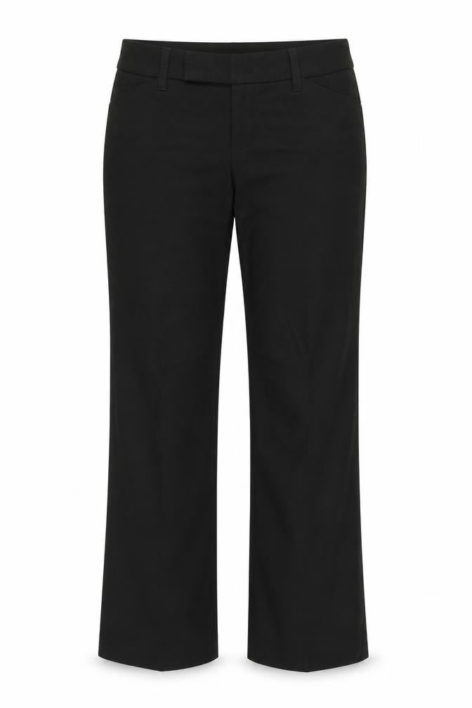 Front view of ESPRIT women’s black rayon trousers, size UK 10, 30-inch leg