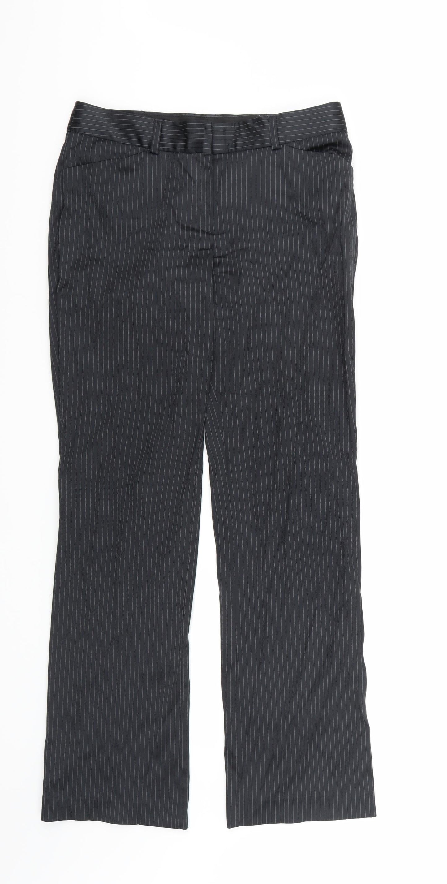 MNG  Womens Black   Trousers  Size 8 L31 in