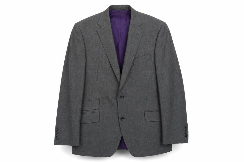 Front view of Marks & Spencer men’s grey jacket suit jacket, size 42