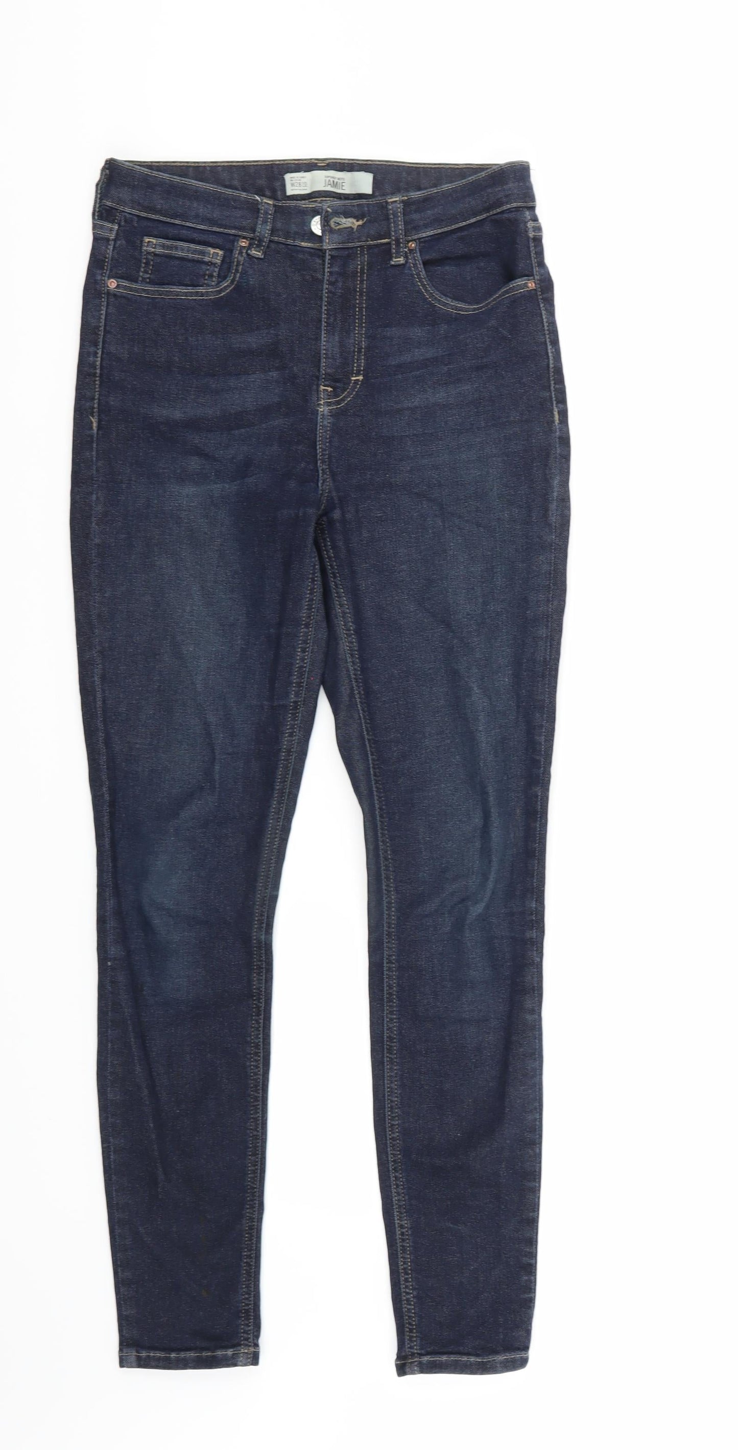 Topshop Womens Blue   Skinny Jeans Size 28 L32 in