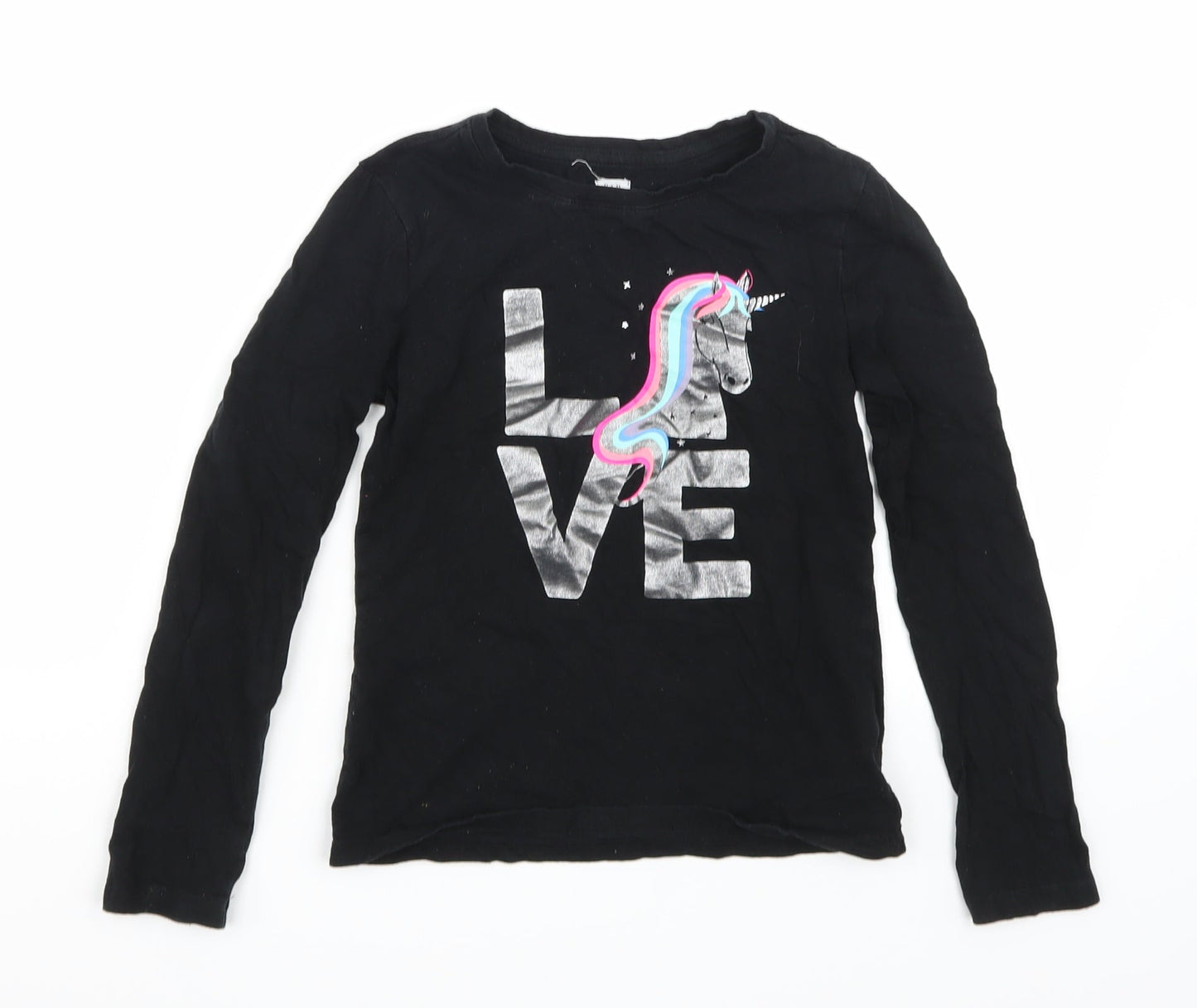 Gap Girls Black  Rayon Basic T-Shirt Size M