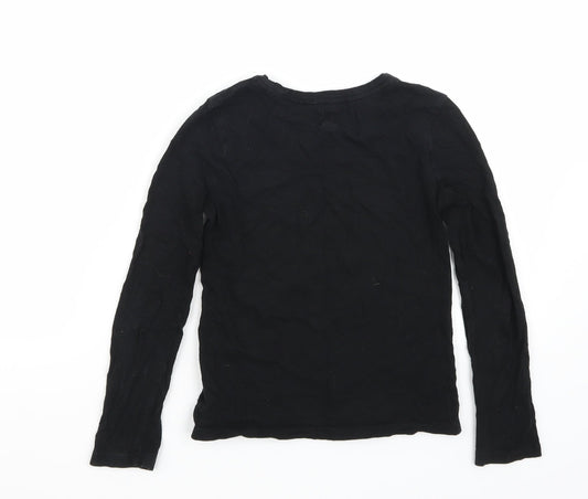 Gap Girls Black  Rayon Basic T-Shirt Size M