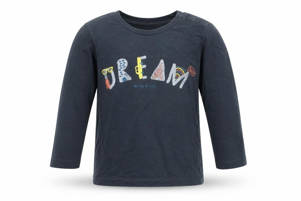 Front view of Play up boys’ grey basic t-shirt, size 2, years