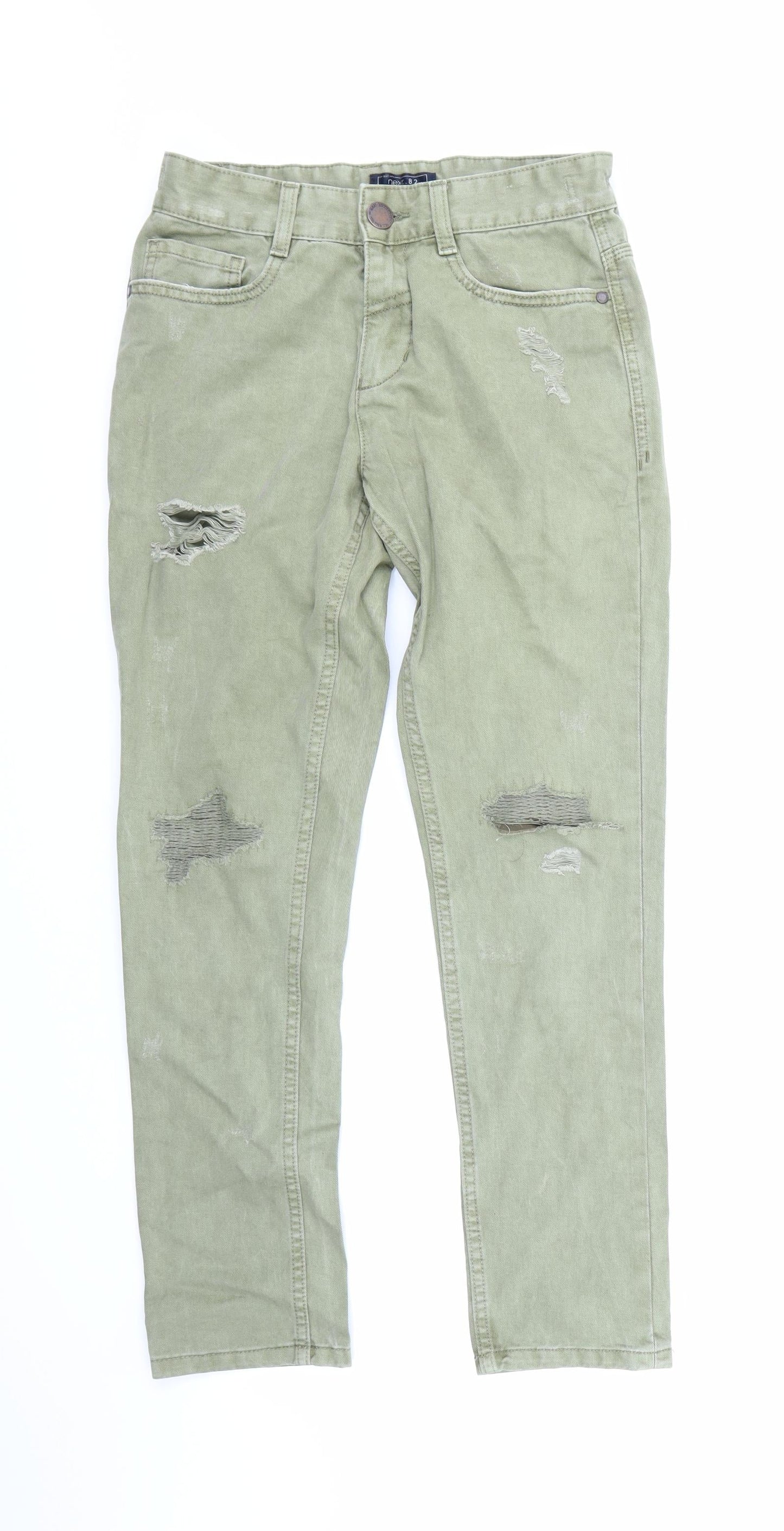 NEXT Boys Green  Denim Straight Jeans Size 12 Years