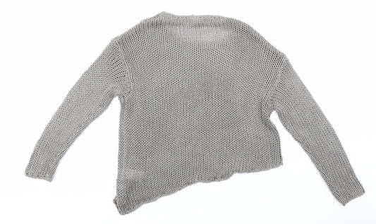 H&M Womens Grey  Knit Pullover Jumper Size M