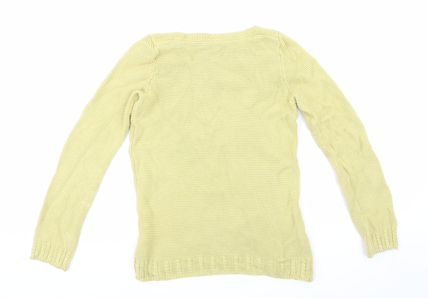 Preworn Womens Yellow  Knit Pullover Jumper Size 8