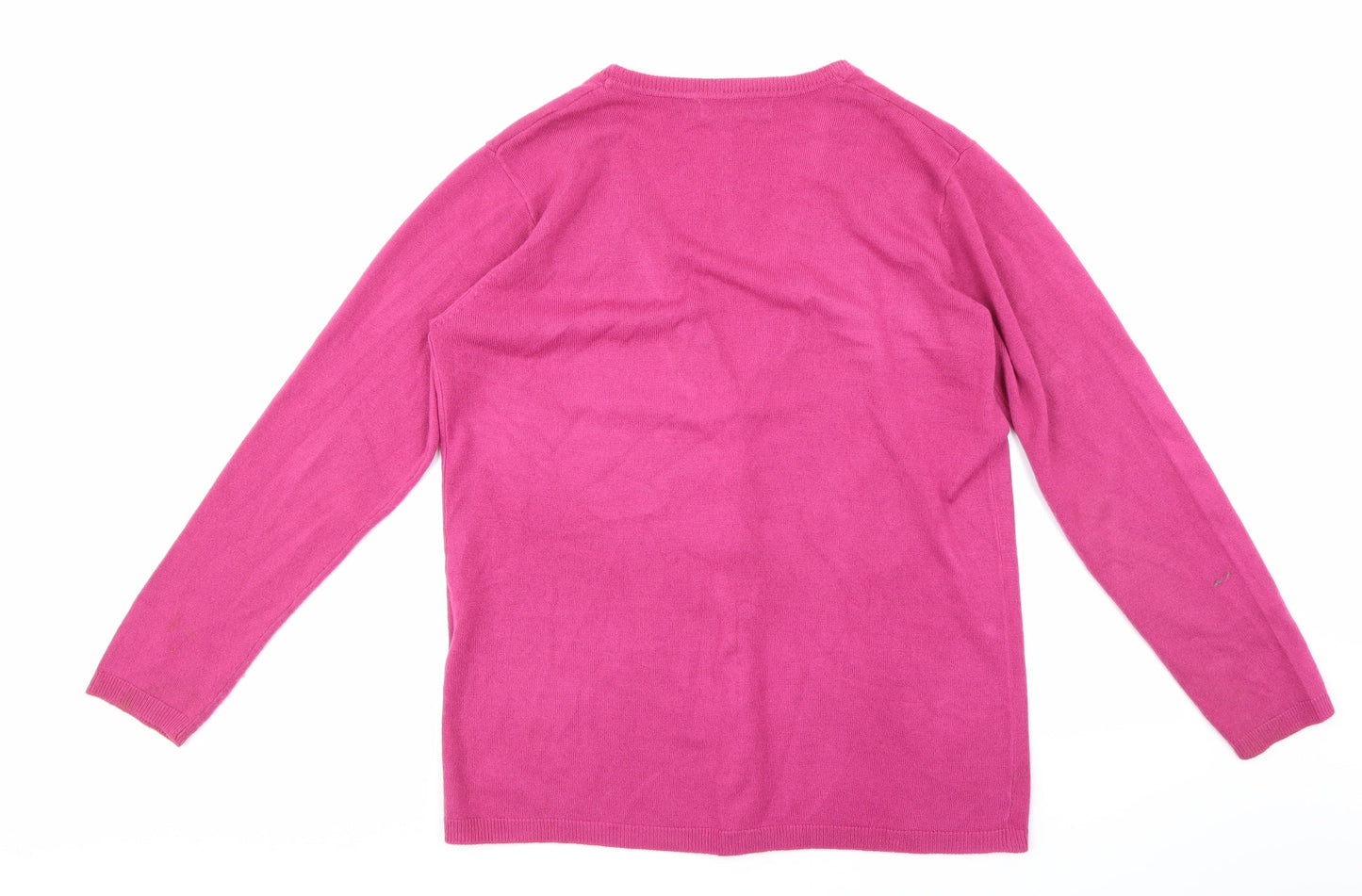 Cashmasoft Womens Purple  Knit Cardigan Jumper Size M