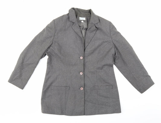 Slimtru Womens Grey   Jacket Blazer Size 14