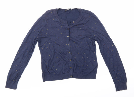Limited Womens Blue  Knit Cardigan Jumper Size 14