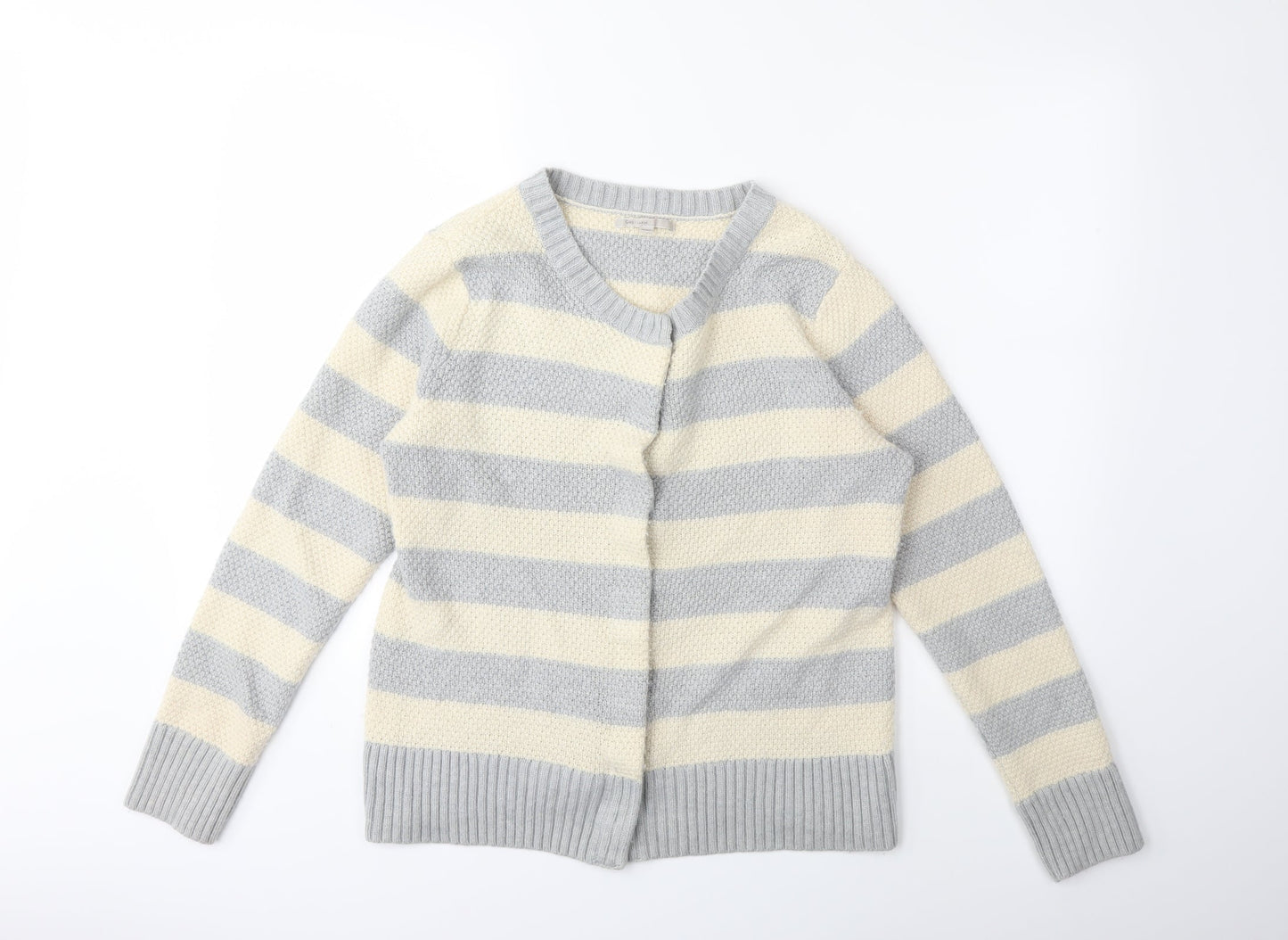 Gap Womens Green Striped Knit Cardigan Jumper Size L