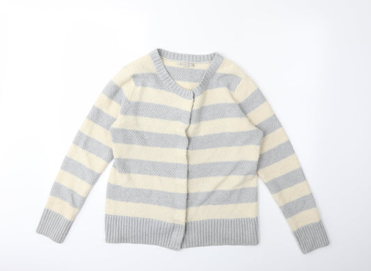 Gap Womens Green Striped Knit Cardigan Jumper Size L