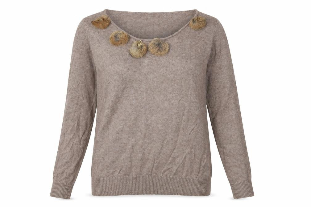 Front view of Preworn women’s brown jumper, size S