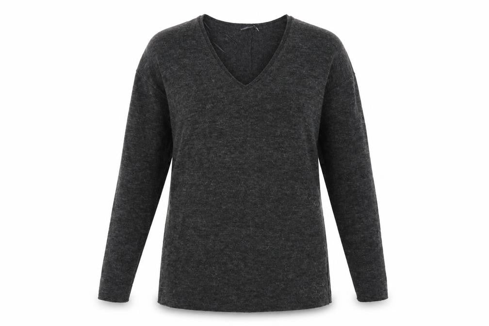 Front view of Zara women’s grey knit jumper, size S