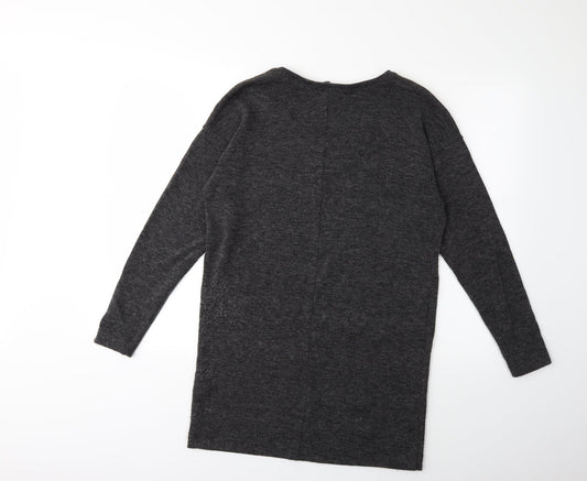 Zara Womens Grey  Knit Pullover Jumper Size S