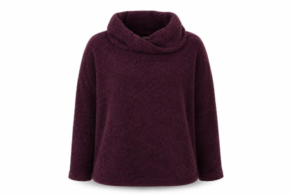 Front view of NHEXT women’s purple top pyjama top, size S