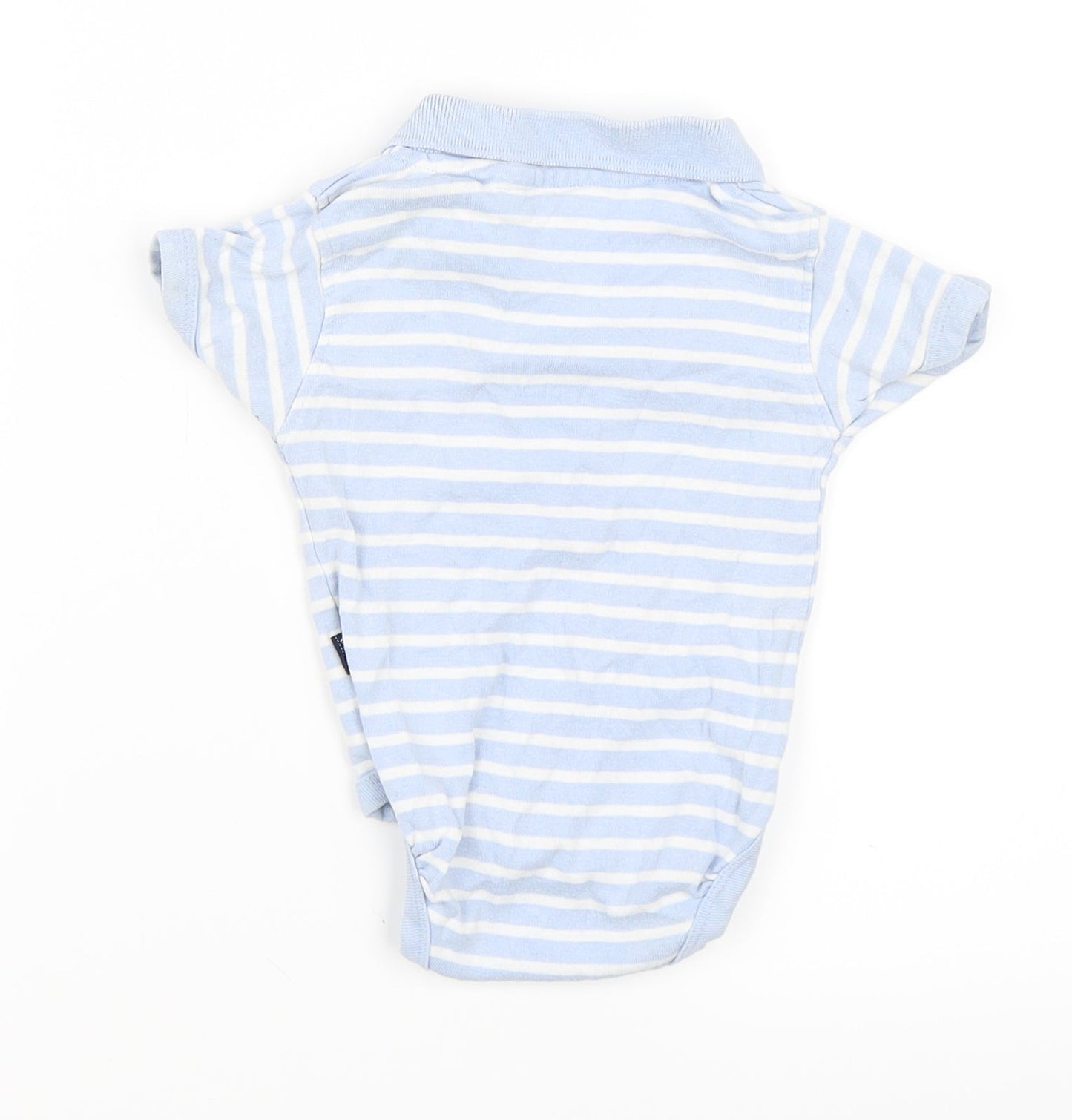 JoJo Maman Bébé Boys Blue Striped  Babygrow One-Piece Size 3-6 Months