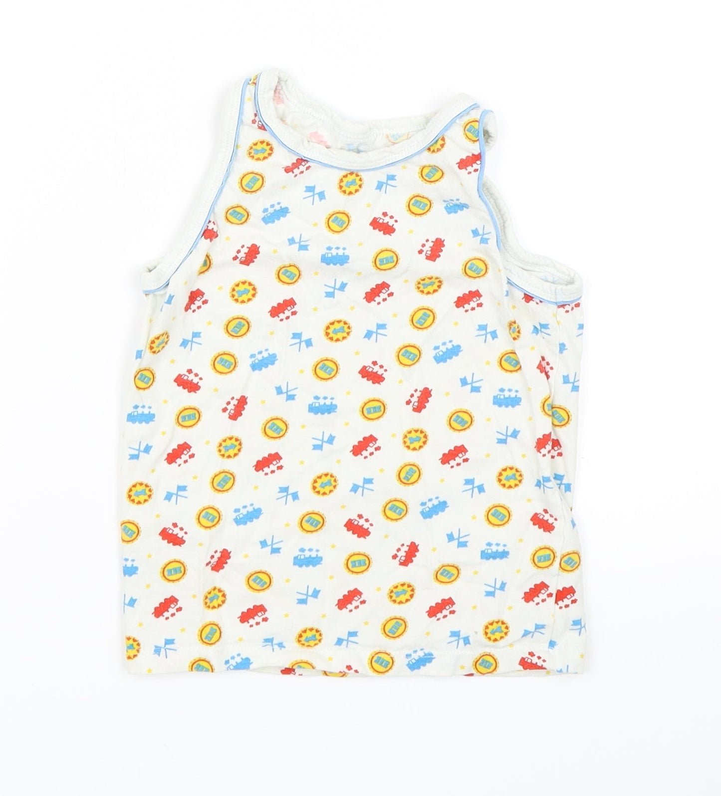 Mothercare Boys White   Basic Tank Size 4-5 Years