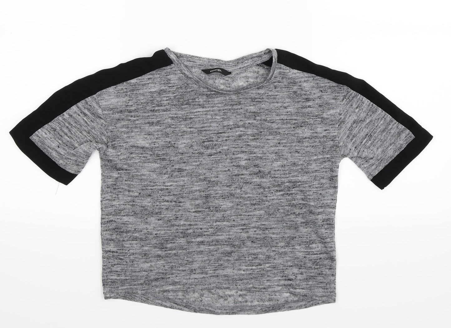 George Girls Grey   Basic T-Shirt Size 10 Years